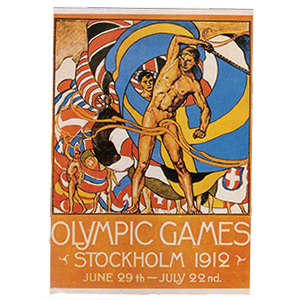 Logo Olympique Des Jeux De Stockholm 1912, Conception De L’affiche Et ...