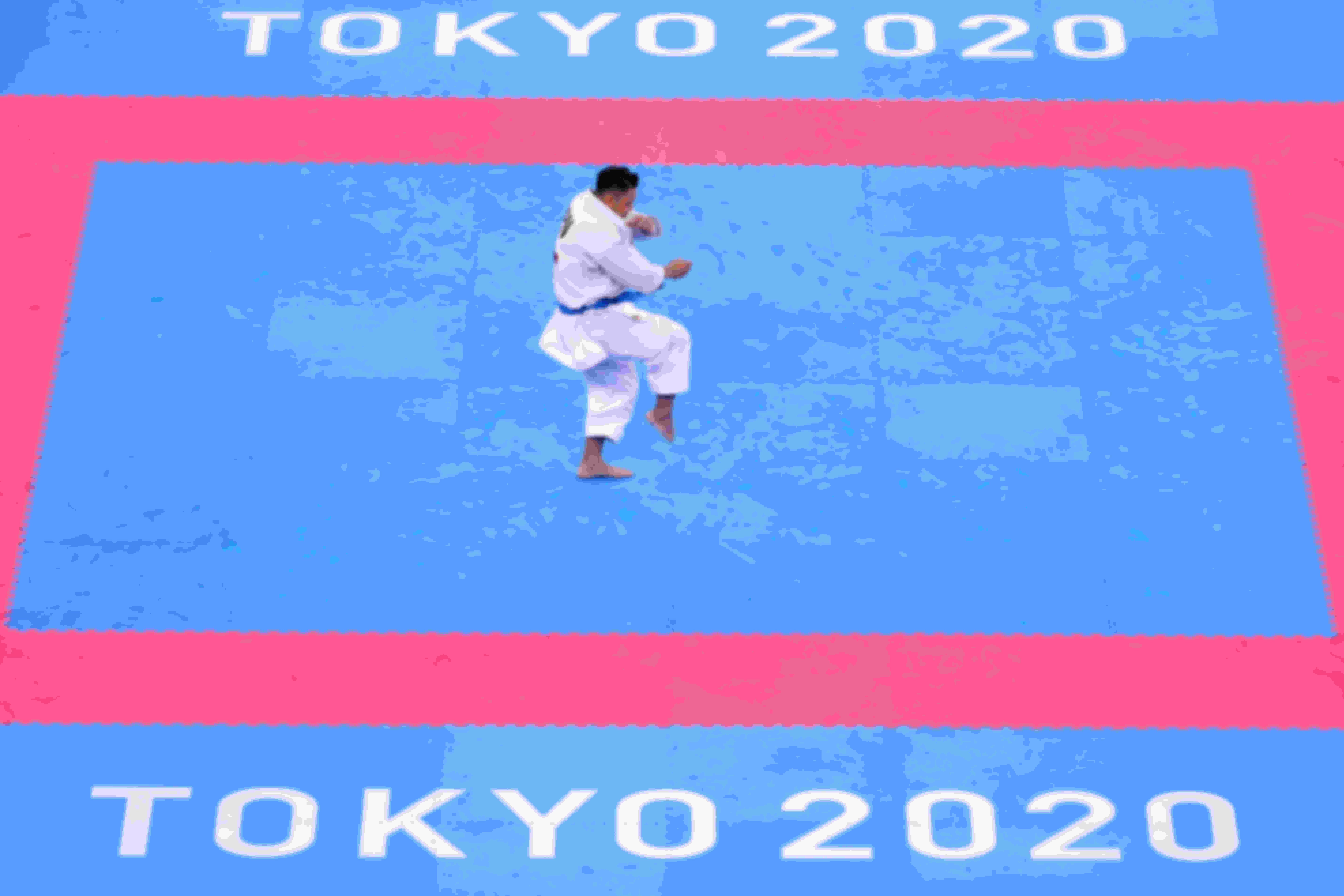Ryo Kiyuna of Japan won the gold medal in the men's category in karate kata at the Tokyo 2020 Olympics.