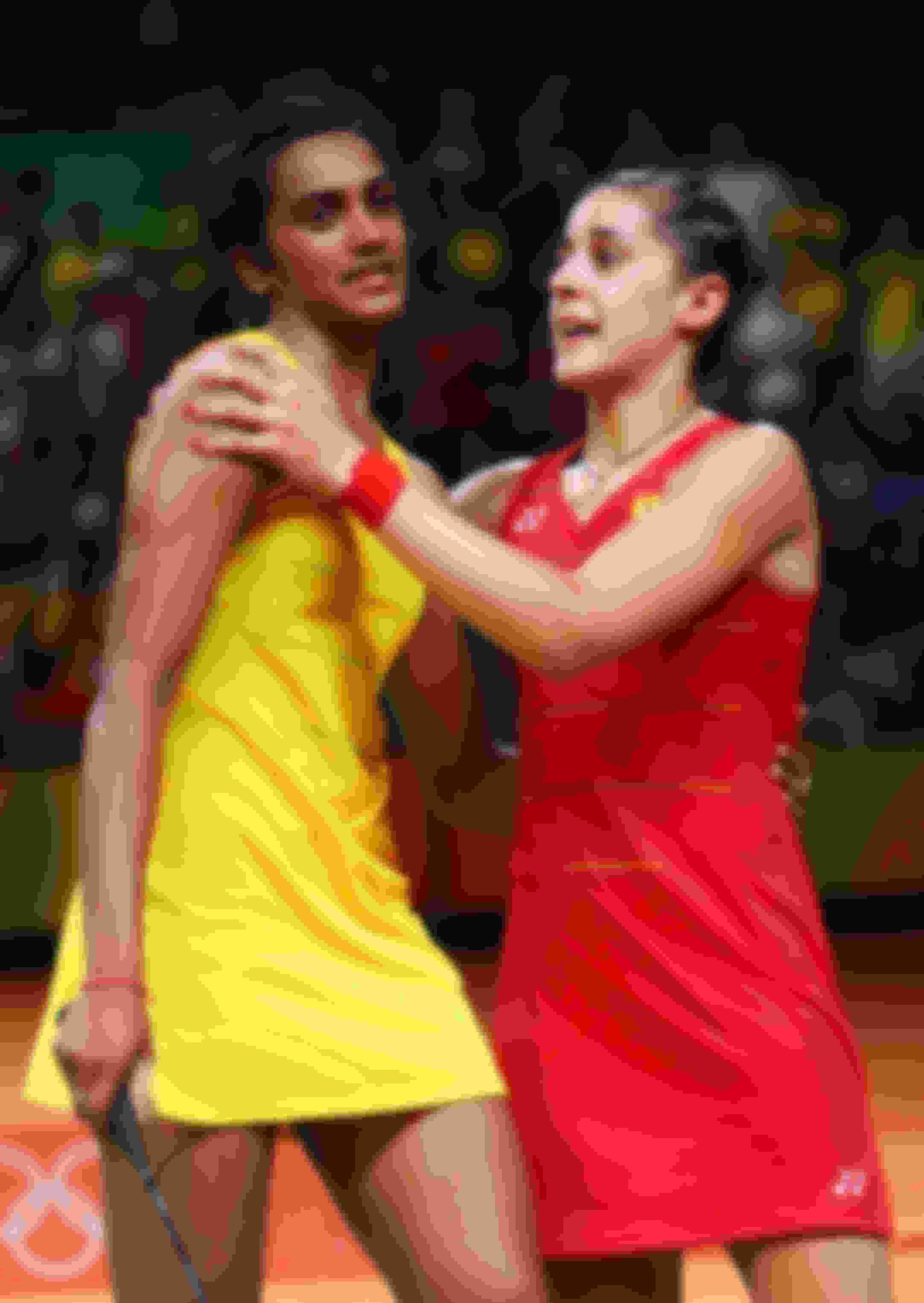 Carolina Marin (right) is the first European woman to become Olympic champion.