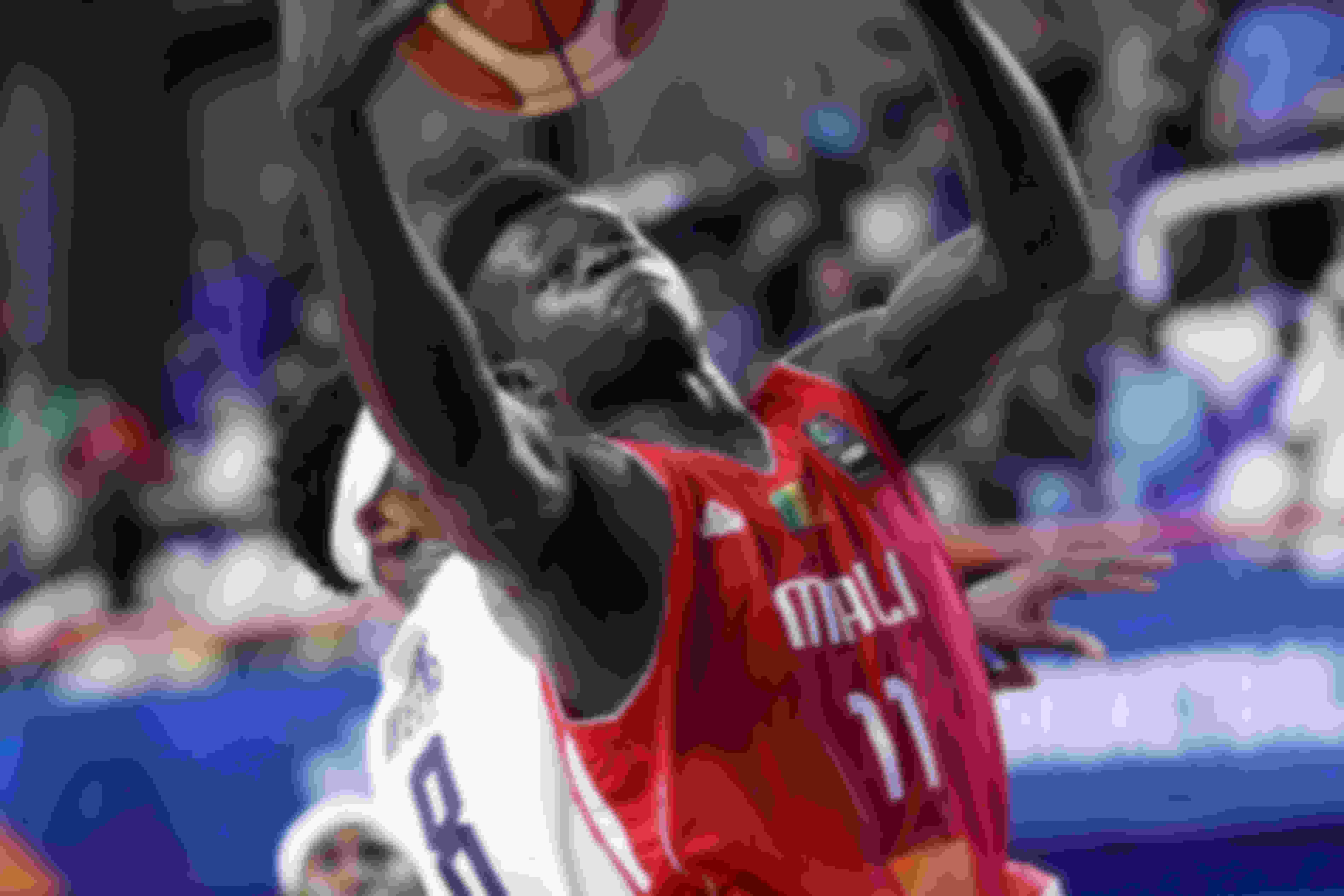 Oumar Ballo in action against the USA at the 2019 FIBA U19 World Cup. [Photo:FIBA]
