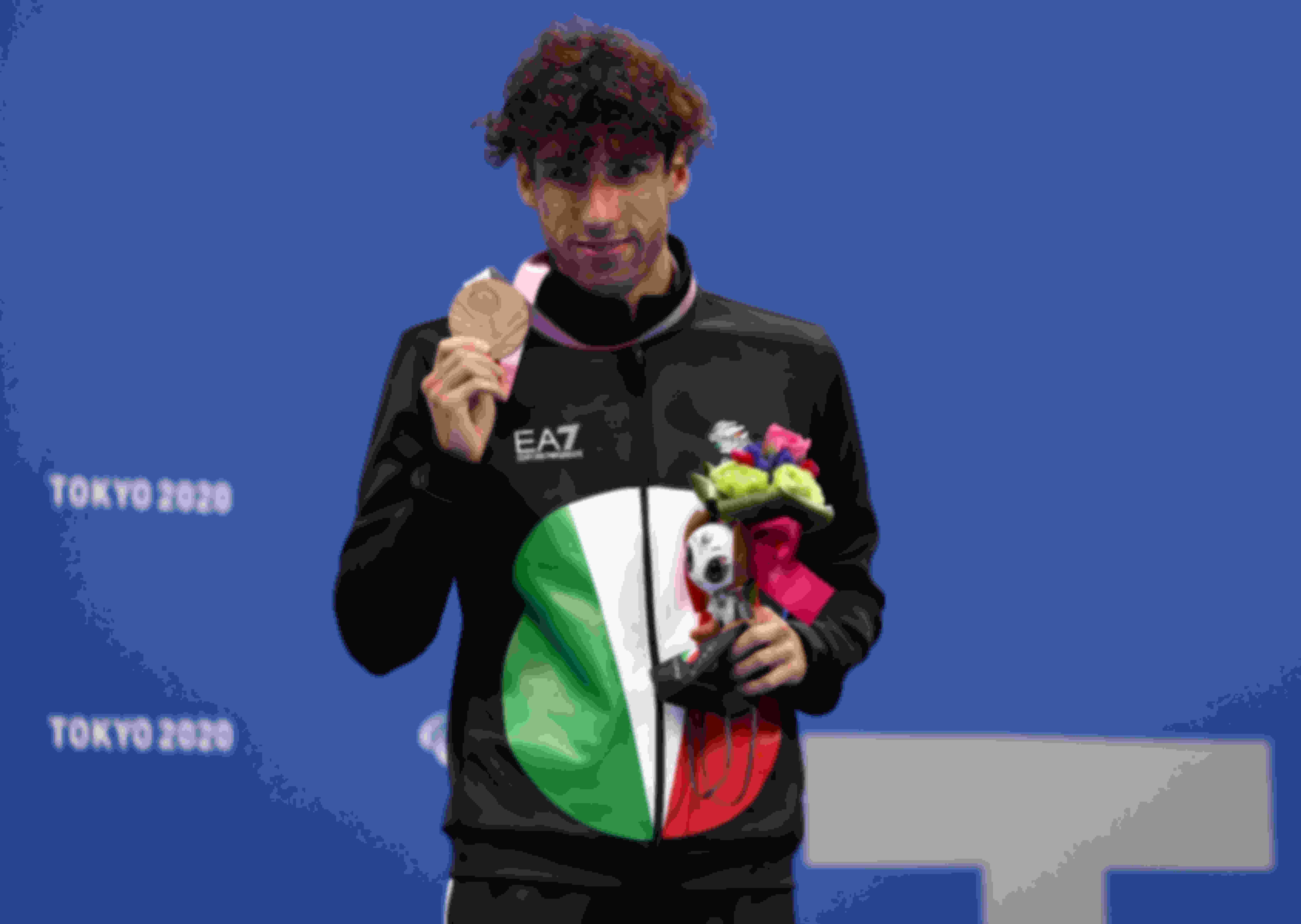 Stefano raimondi vince la medaglia di bronzo nei 100 sl S10 alle Paralimpiadi di Tokyo 2020