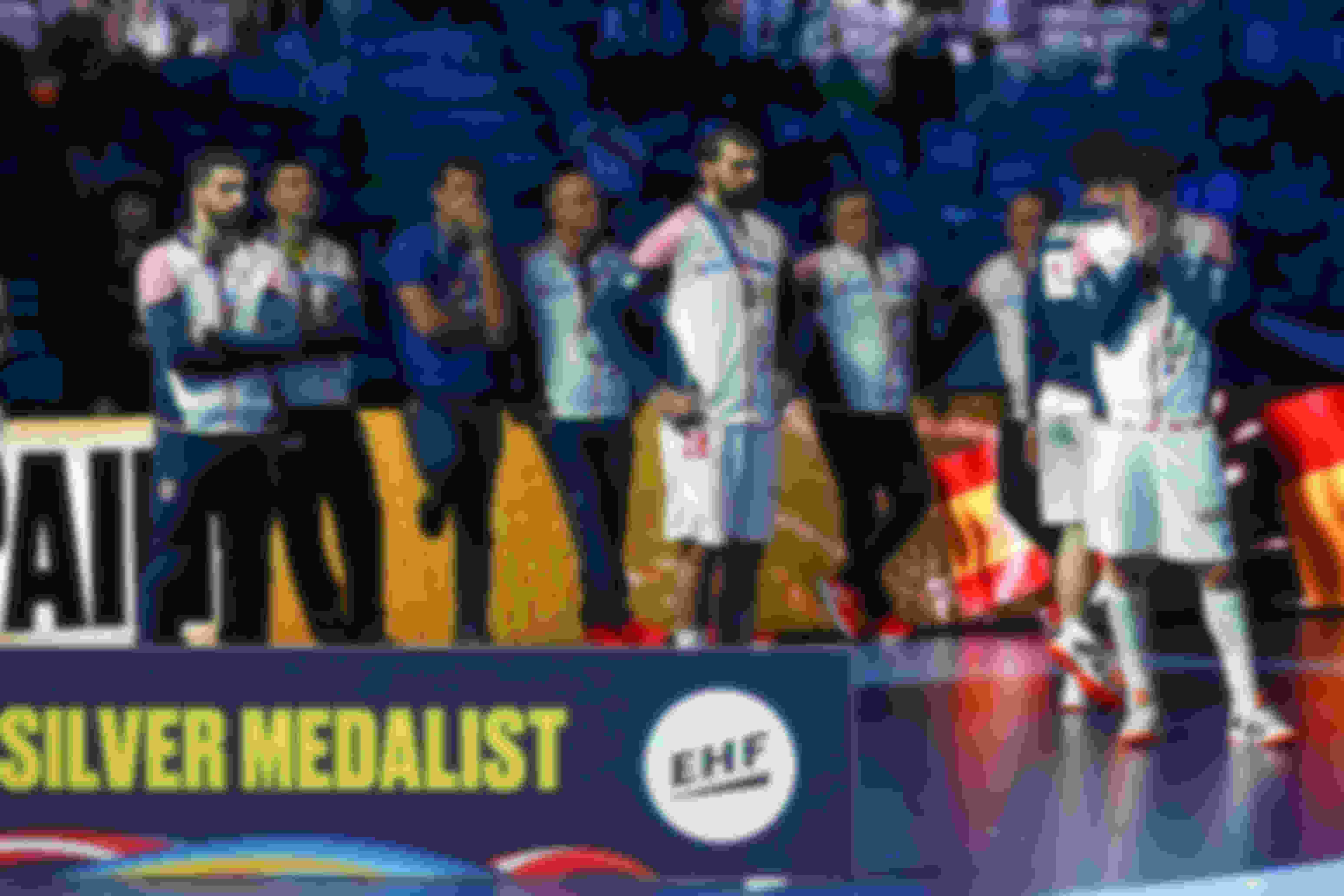 Domagoj Duvnjak  with his head in his hands after Croatia collect their silver medal at the EHF EURO 2020 on January 26, 2020 in Stockholm, Sweden. (Photo by Martin Rose/Bongarts/Getty Images )