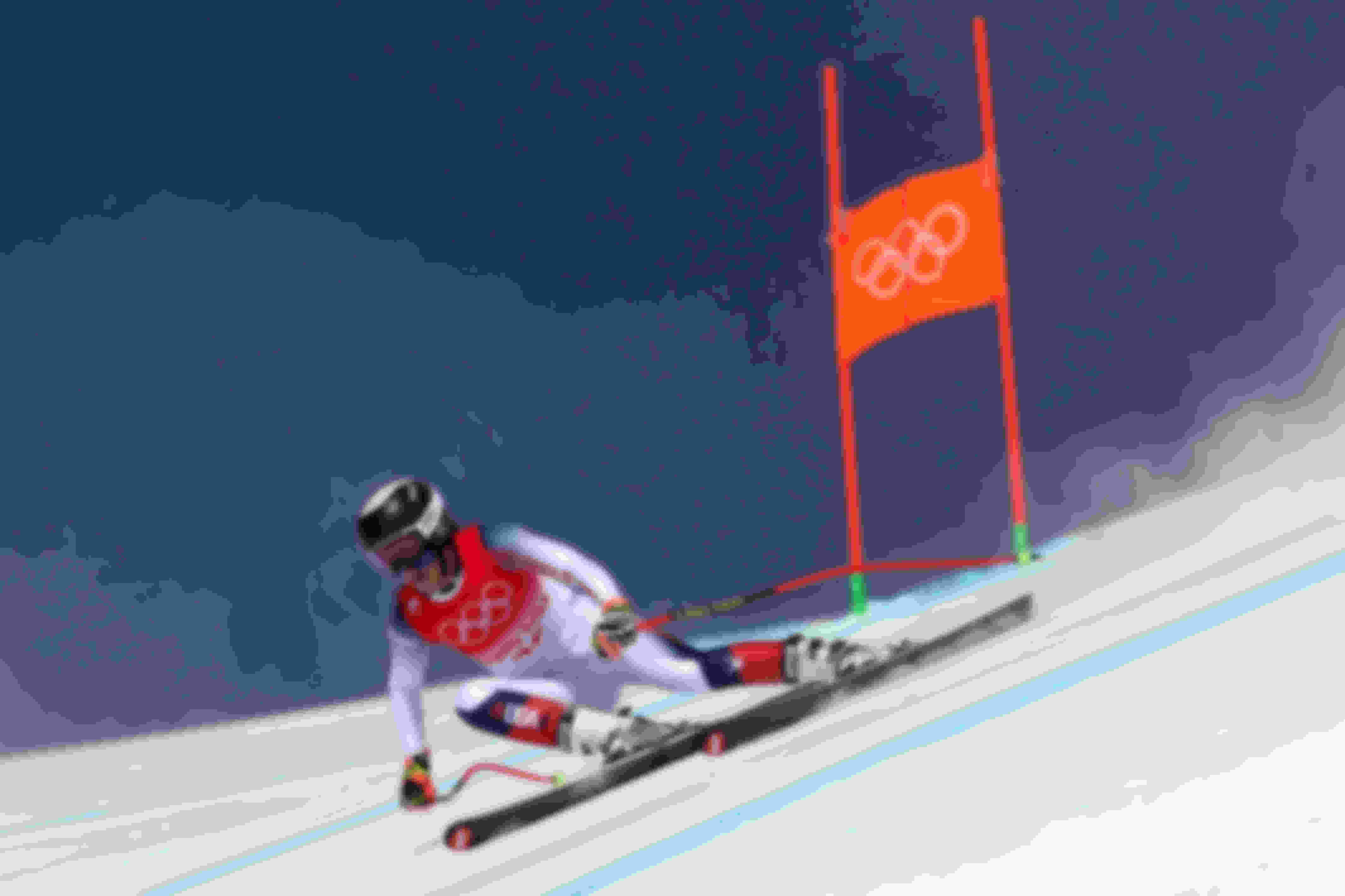 Keely Cashman of Team USA skis during the women's downhill