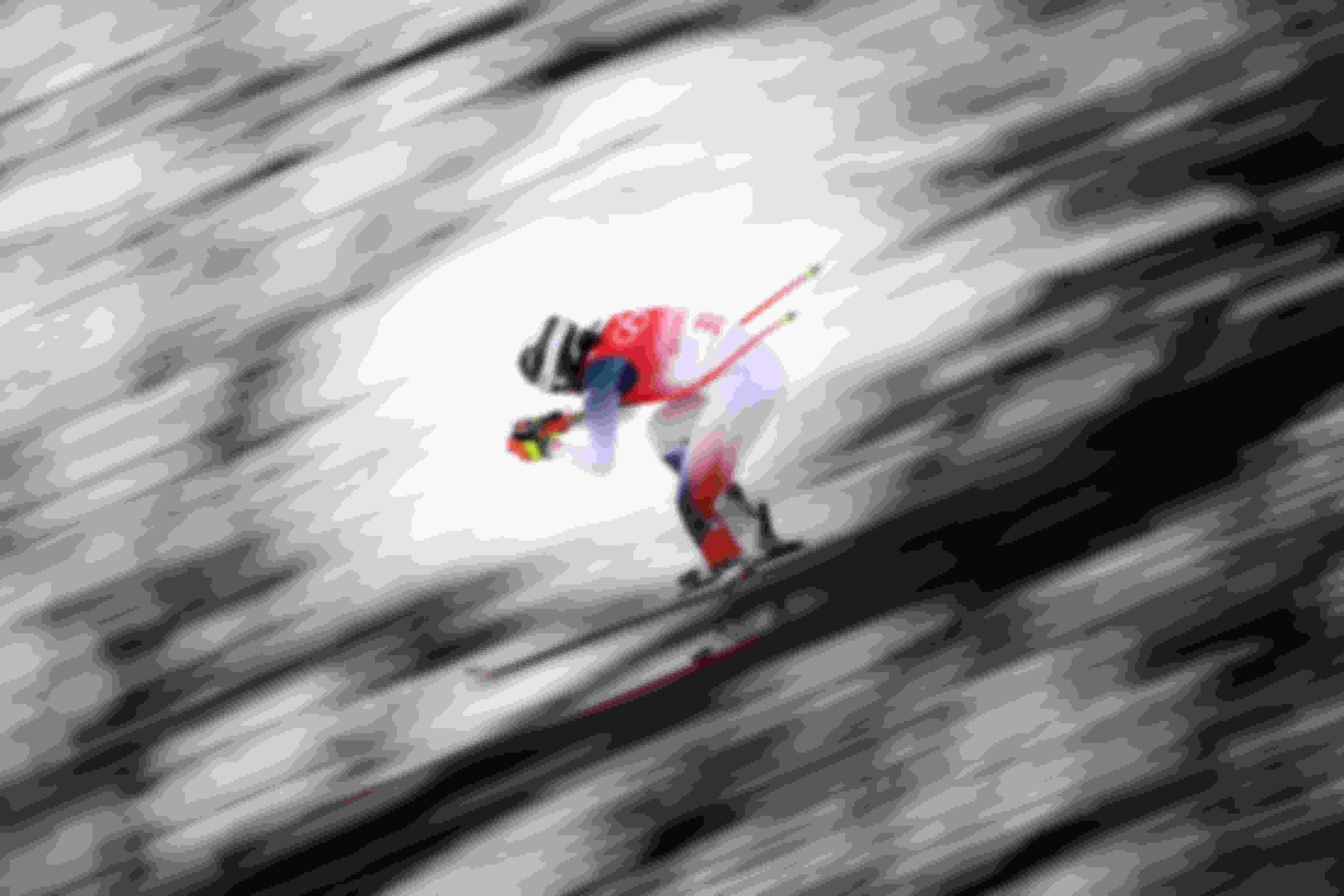 Keely Cashman of Team USA skis during the women's downhill 1st training