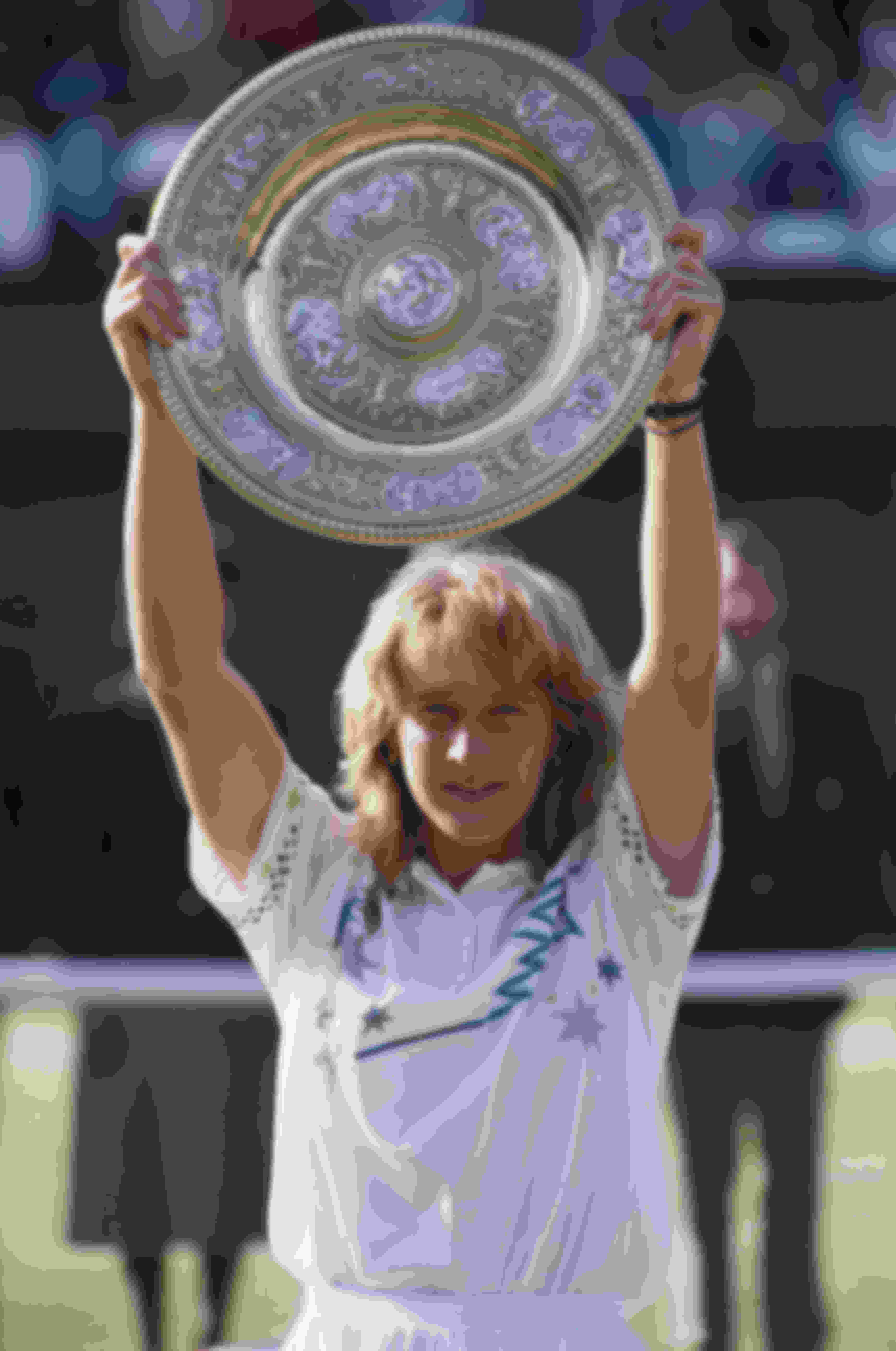 Steffi Graf beat six-time defending champion Martina Navratilova to win her first Wimbledon title in 1988.