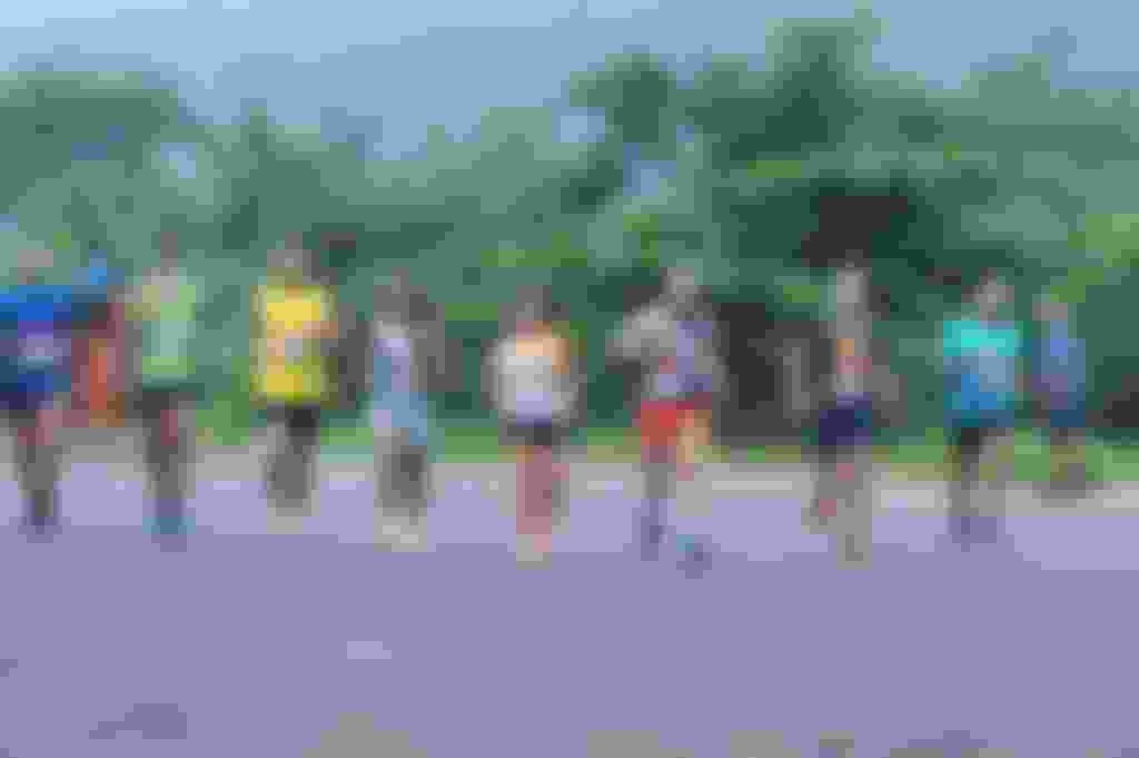 Seven amateur runners ran the virtual London Marathon 2020 from a suburb in Mumbai. Photo: Dr Mahesh Bedekar