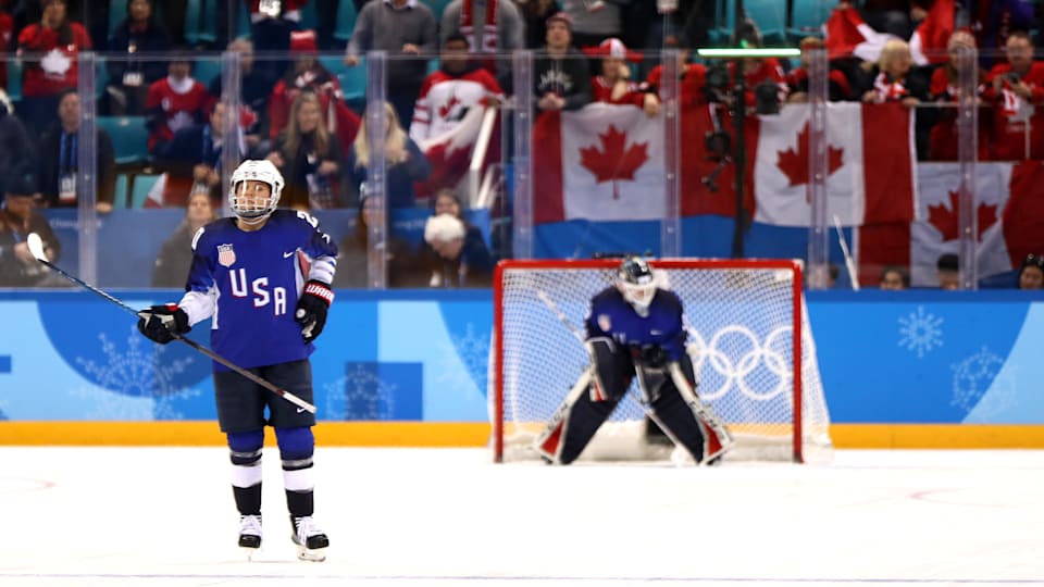 Hannah Brandt during a shootout against Canada during the Women's Gold Medal Game of the PyeongChang 2018
