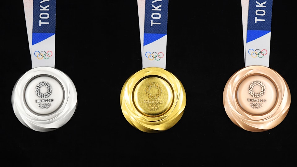 Tokyo 2020 medals on display