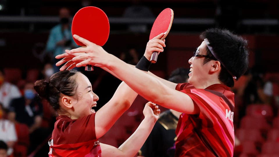 Japan upsets China for table tennis mixed doubles gold