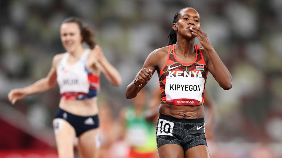 La Keniana Faith Kipyegon, Doble Campeona Olímpica Del 1500m