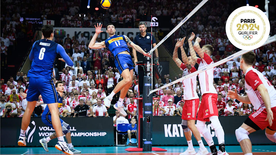 Simone Anzani from Italy during the final of the World Championships against Poland