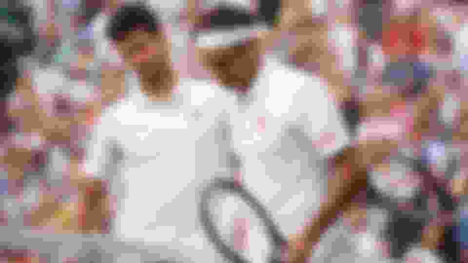 Novak Djokovic and Roger Federer at Wimbledon.