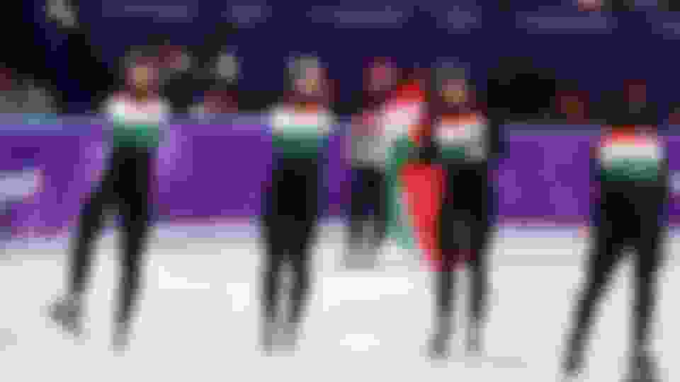 Hungary race to gold in men’s short track 5,000m relay  