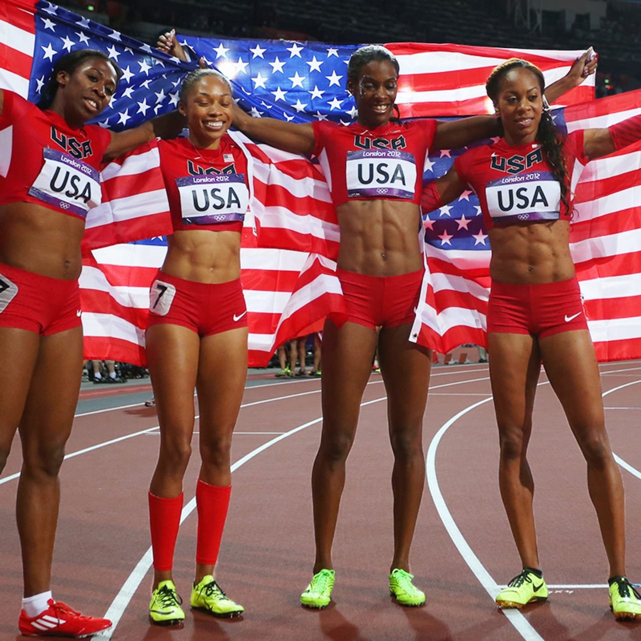 リプレイ アメリカが女子4 400mリレーで金メダル