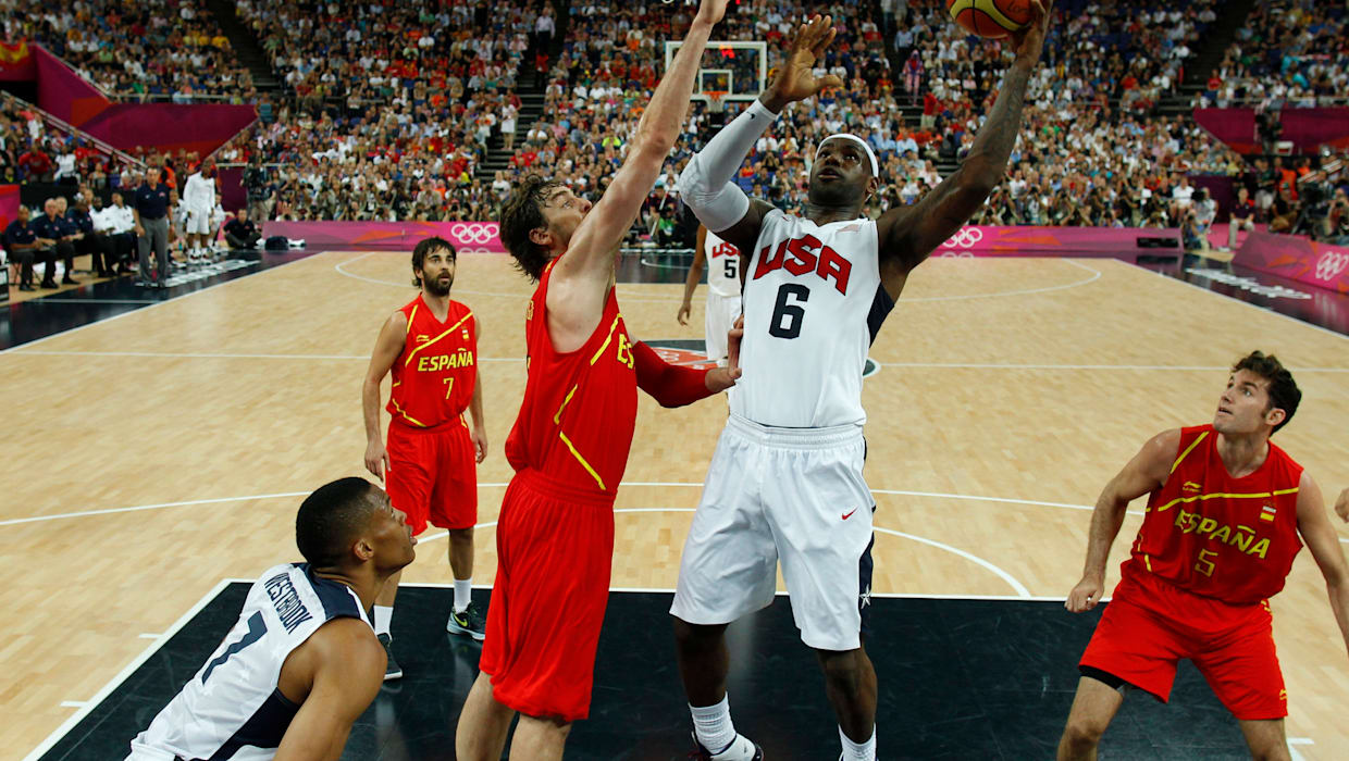  Basketball ist seit 1936 fester Bestandteil der Olympischen Spiele.