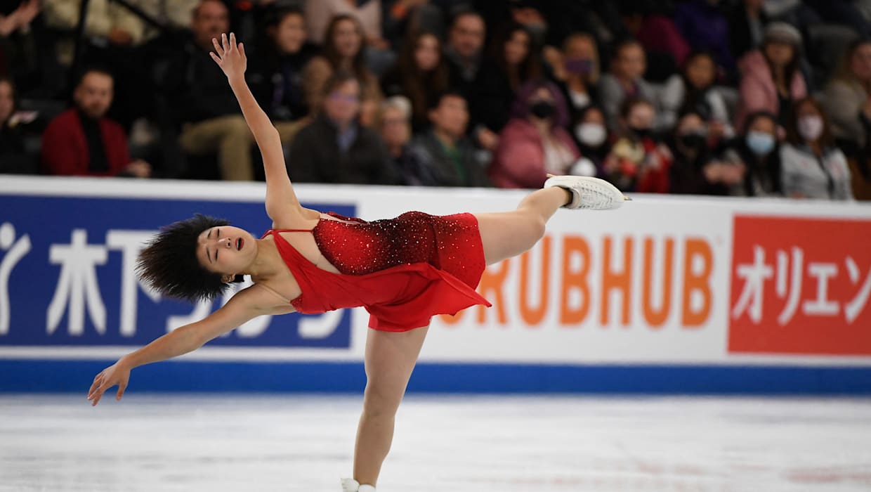 Japan’s Sakamoto Kaori and ice dancers Chock and Bates of USA round out