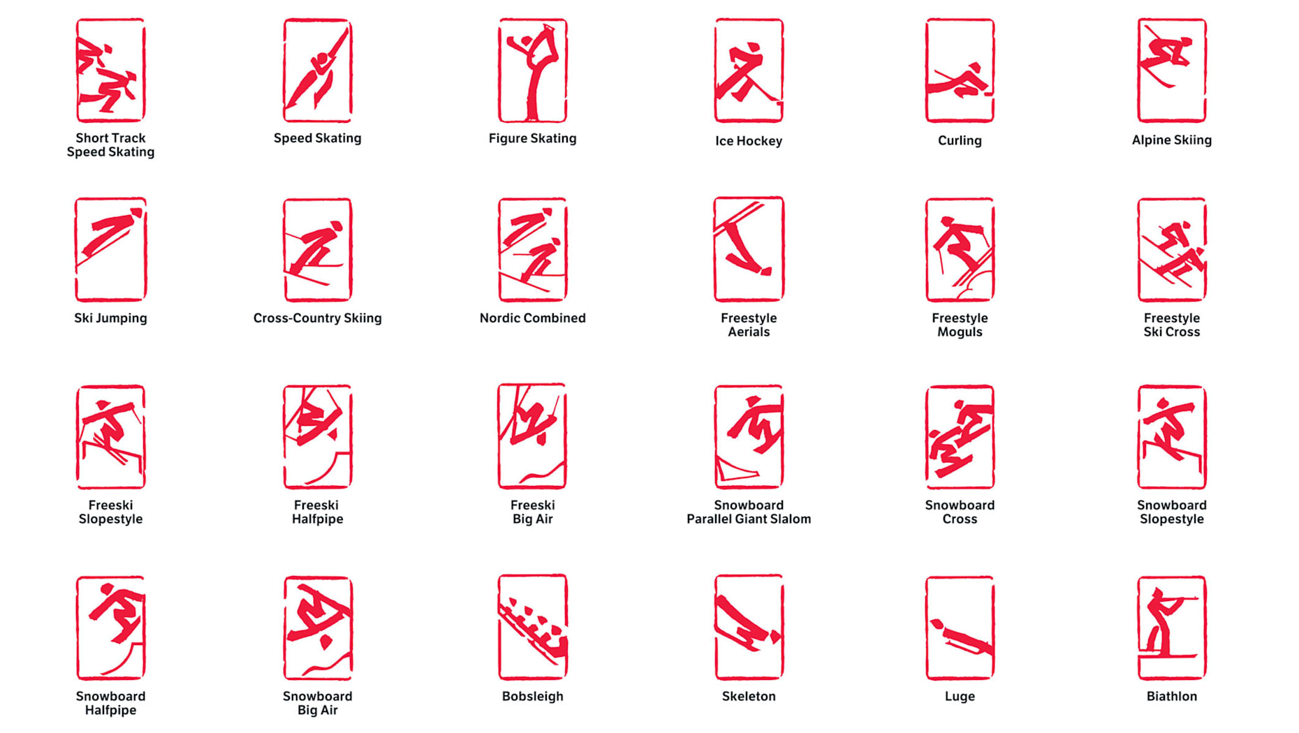 Beijing 2022 unveils sports pictograms to welcome the New Year.