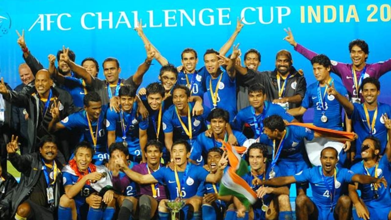 India team after winning the 2008 AFC Challenge Cup