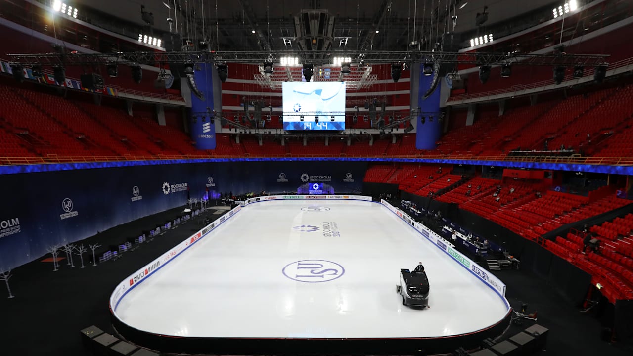 The Ericsson Globe in Stockholm will host the 2021 ISU World Figure Skating Championships with no fans in attendance. (Photo by Linnea Rheborg/Getty Images)