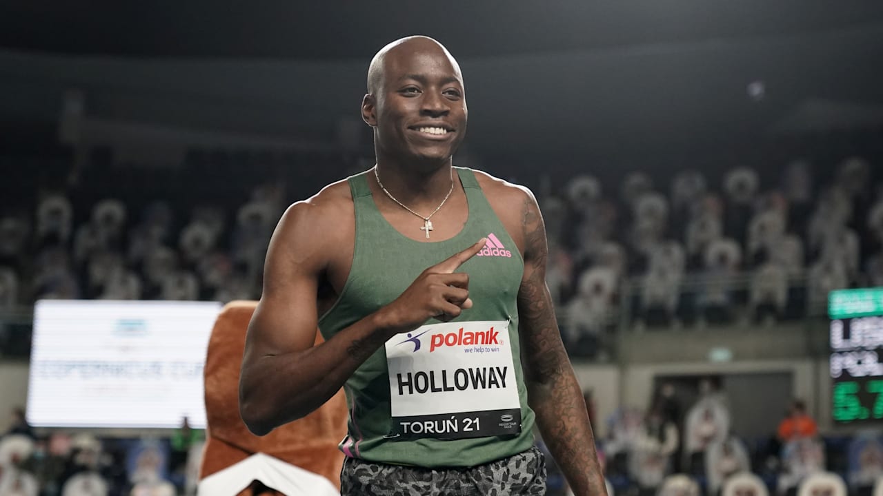 Grant Holloway breaks 60m hurdles world record in Madrid