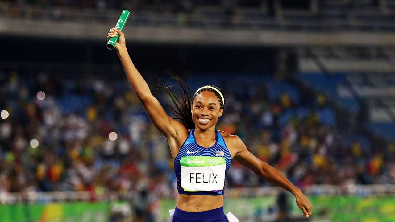 Allyson Felix Biografie Olymp Medaillen Rekorde Und Alter