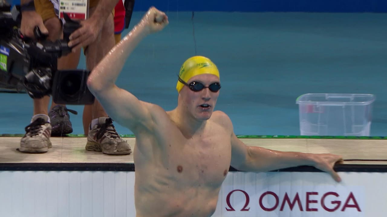 オーストラリアのマック ホートンが男子400m自由形で金
