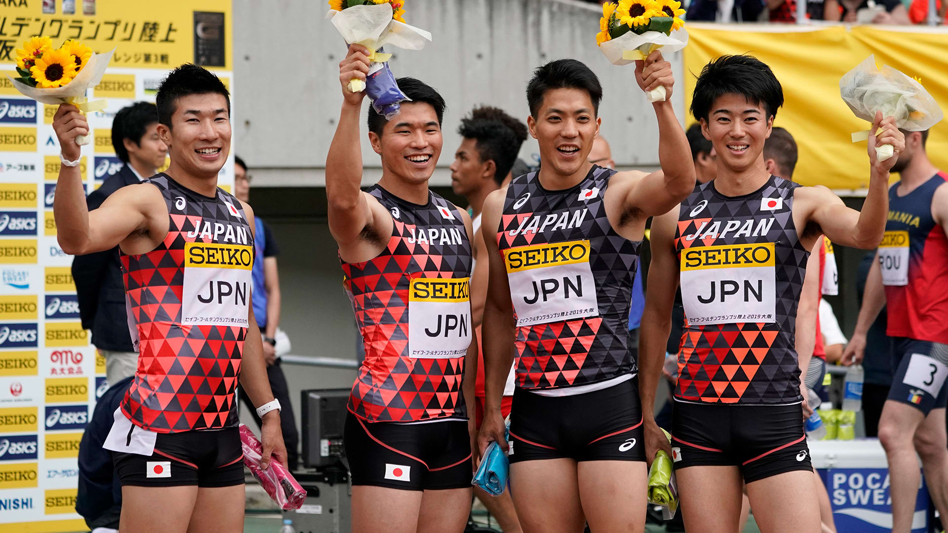 陸上セイコー ゴールデンgp大阪 男子400mリレーで日本が優勝 世界