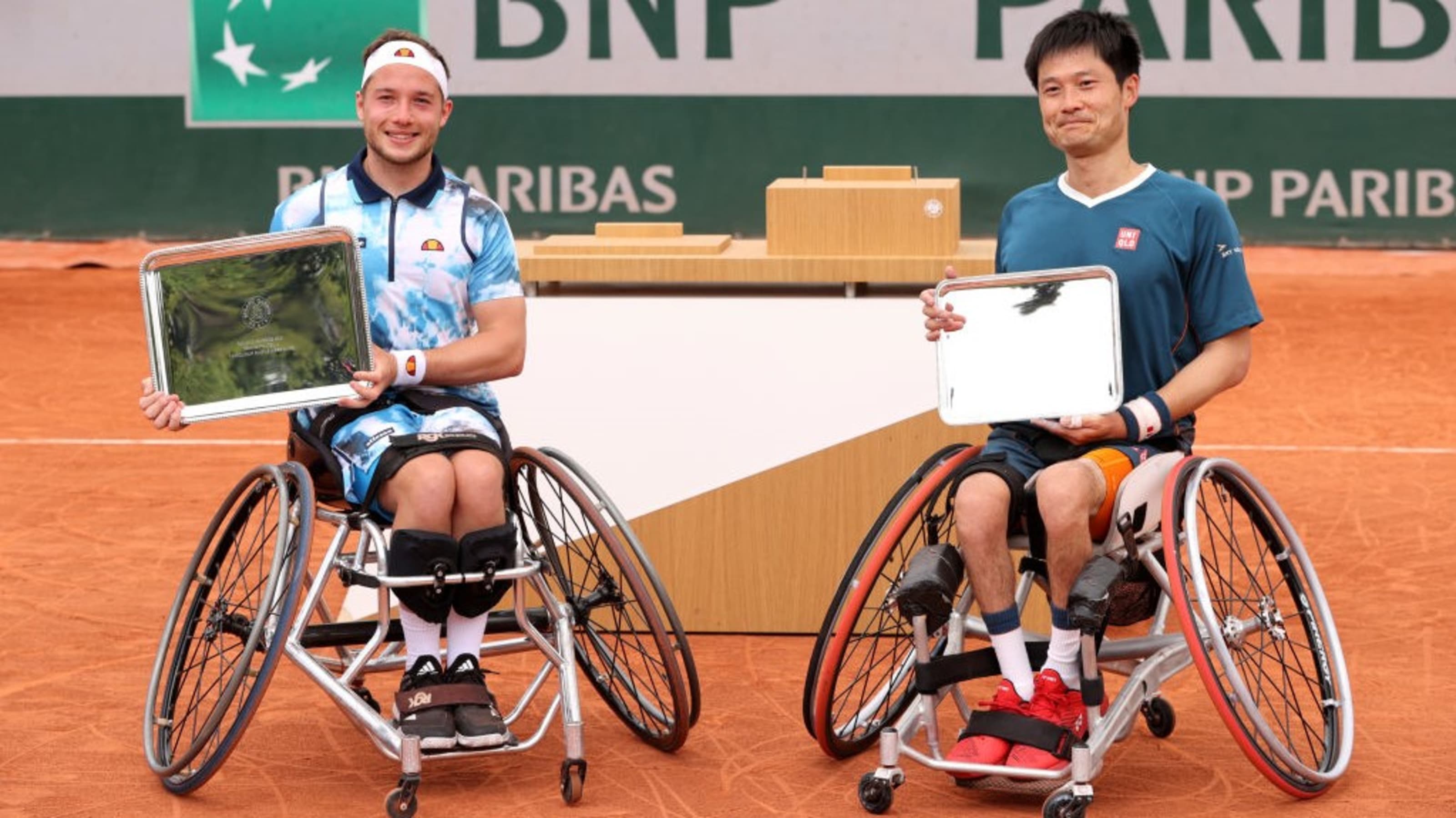 テニス 全仏op第9日 車いす男子単の国枝慎吾 女子複の上地結衣は準優勝
