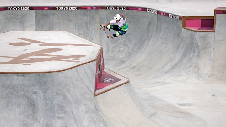 Luiz Francisco treina na pista do park em Tóquio 2020