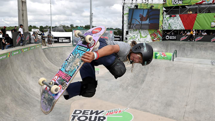 A skatista Sky Brown no Dew Tour 2021, onde terminou em segundo