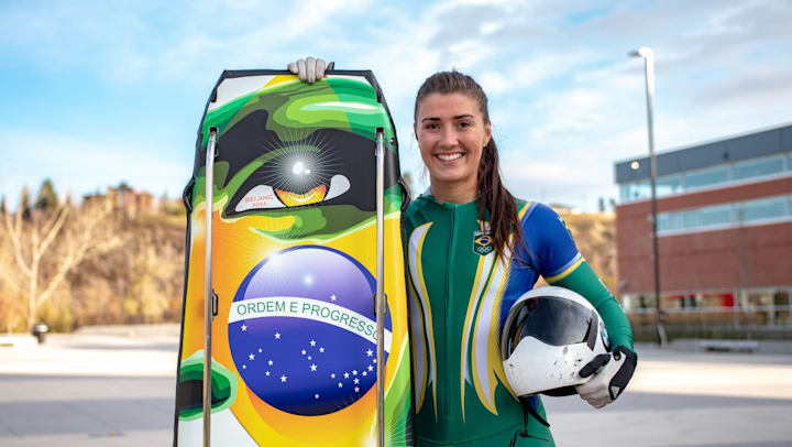 Nicole Silveira, representante do Brasil no skeleton feminino.