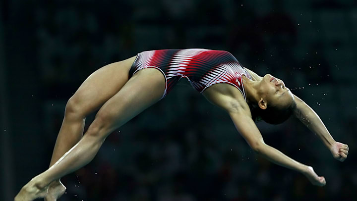  pandelela rinong pamg of malaysia making her first appearance at the olympic games in 2008