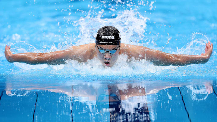 水沼尚輝が男子100mバタフライ連覇 世界と戦うために50秒台を意識していく 第98回日本選手権水泳競技大会ジャパンスイム22