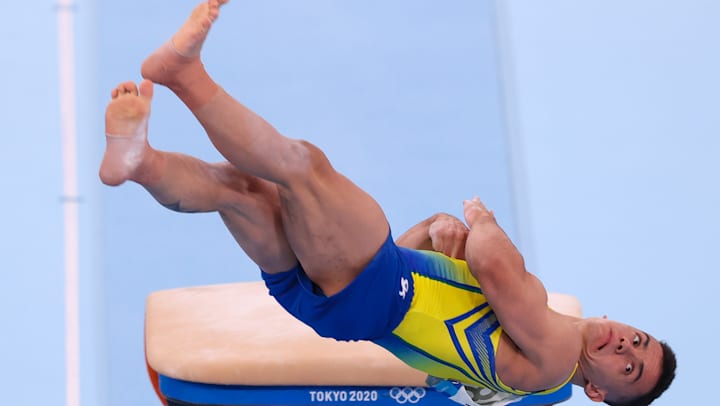 Caio Souza na final do salto em Tóquio 2020