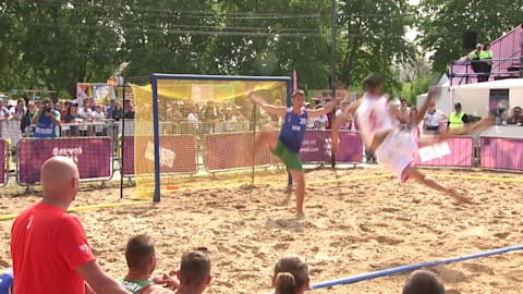 Preliminaries Day 2 Beach Handball Yog 2018 Highlights