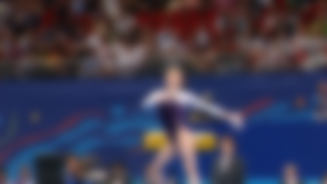 Ukraine performs on the floor exercise during prelims at Sydney 2000