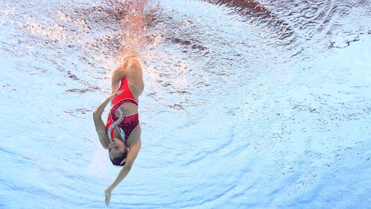 世界水泳 韓国大会6日目 乾友紀子がアーティスティックスイミングのソロfrで銅メダル