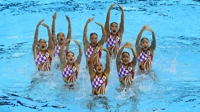 Asチームフリー決勝 日本は4位 世界水泳 韓国大会8日目