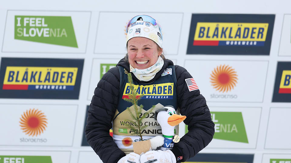 Jessie Diggins lands USA’s first-ever individual cross-country skiing ...
