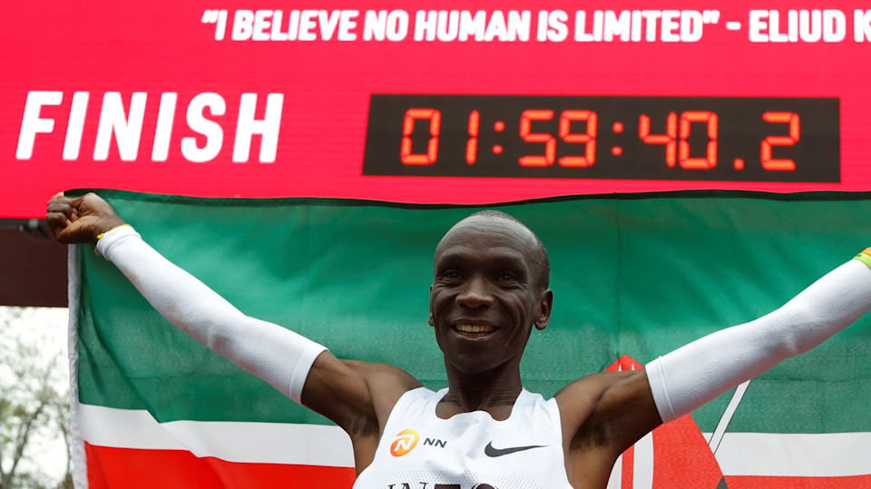 Eliud Kipchoge runs first sub two hour marathon