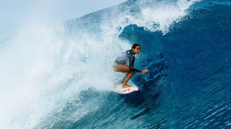 2022 ISA World Surfing Games - Rising French surfer Vahine Fierro on ...