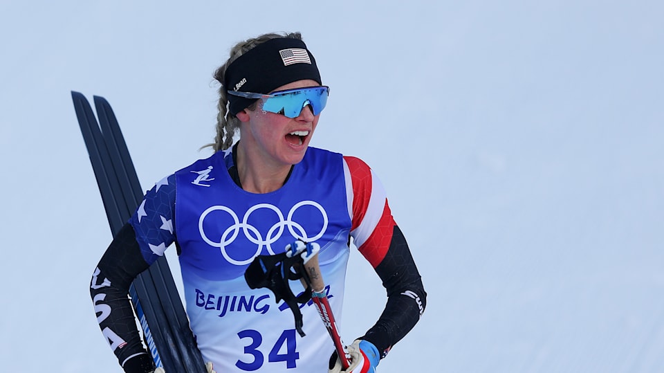 Jessie Diggins all smiles after eighth place in 10km classic at Beijing ...