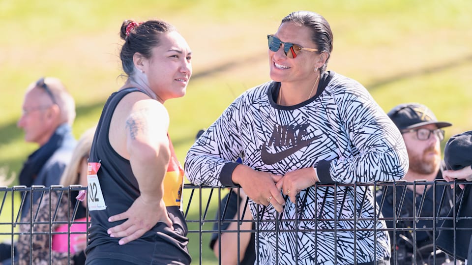 Valerie Adams Kiwi shot put legend is joined by her sister Lisa at