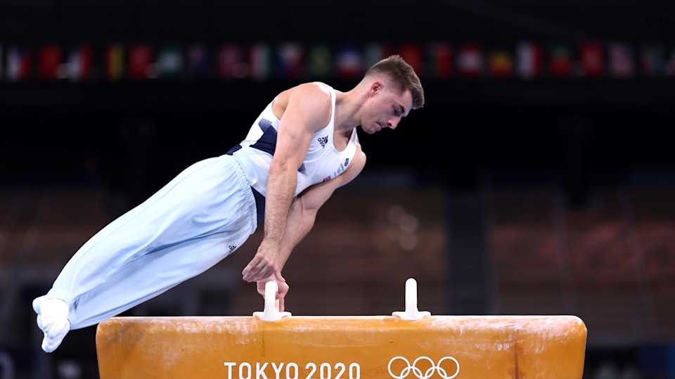 Max Whitlock completes Olympic title defense on the pommel horse