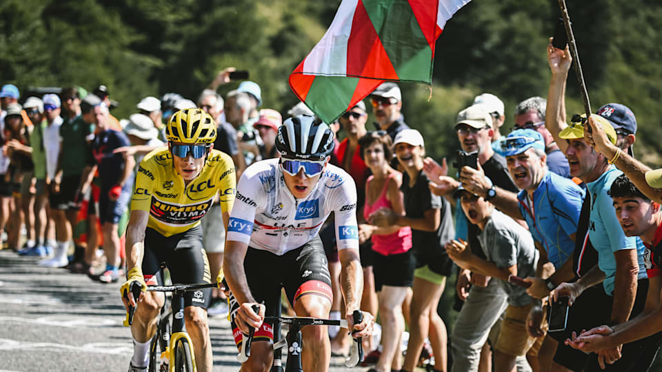 Jonas Vingegaard and Tadej Pogacar during Tour de France 2022