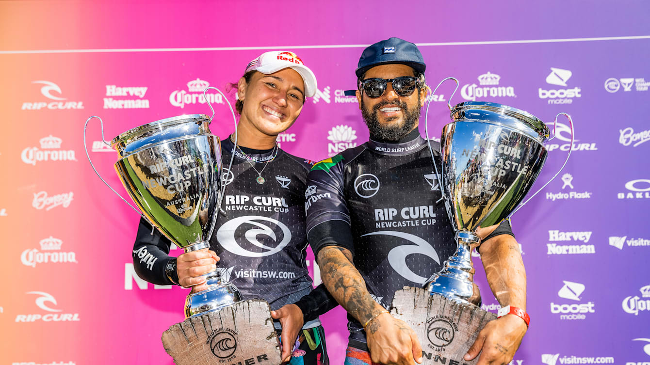 World champions Carissa Moore and Italo Ferreira win in Australia