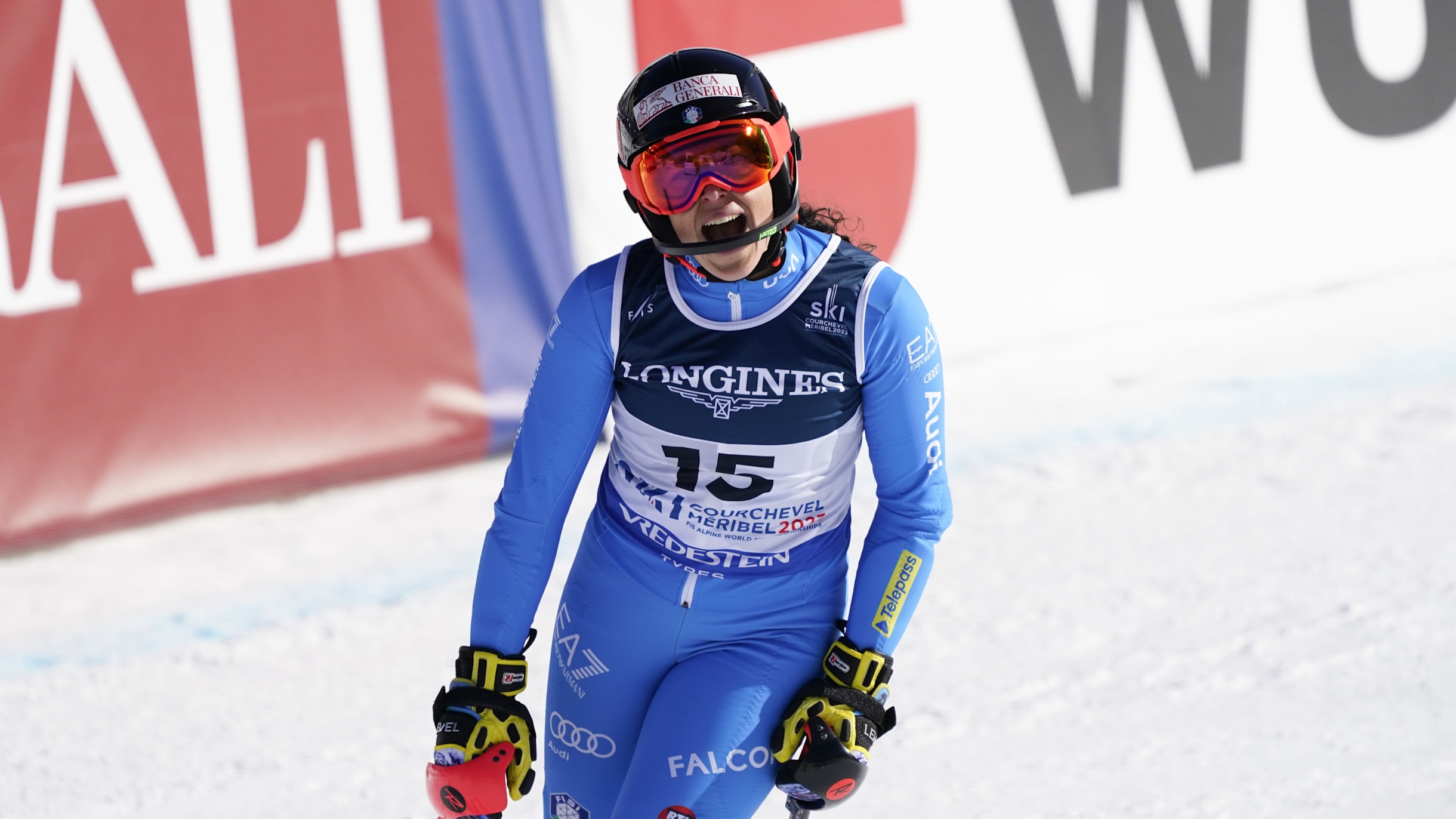 Federica Brignone wins womens combined world title at 2023 Alpine World Ski Championships as Mikaela Shiffrin disqualified after straddling gate