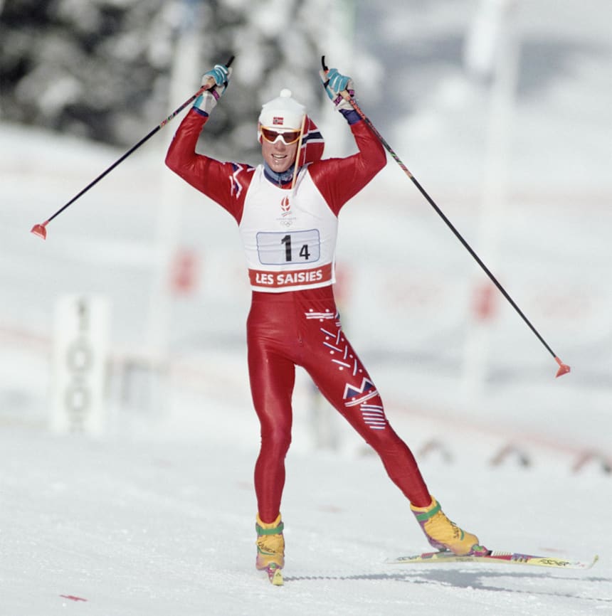 Bjørn Daehlie ends his Olympic career in style in Nagano in 1998 ...