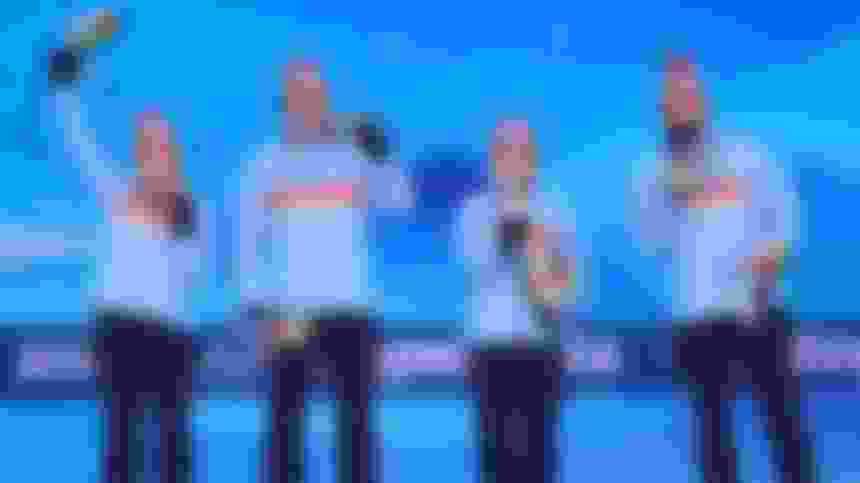 挪威队马尔特·奥尔斯布，塔杰伊·鲍伊，狄丽尔·埃克霍夫，约翰内斯·廷内斯·伯厄