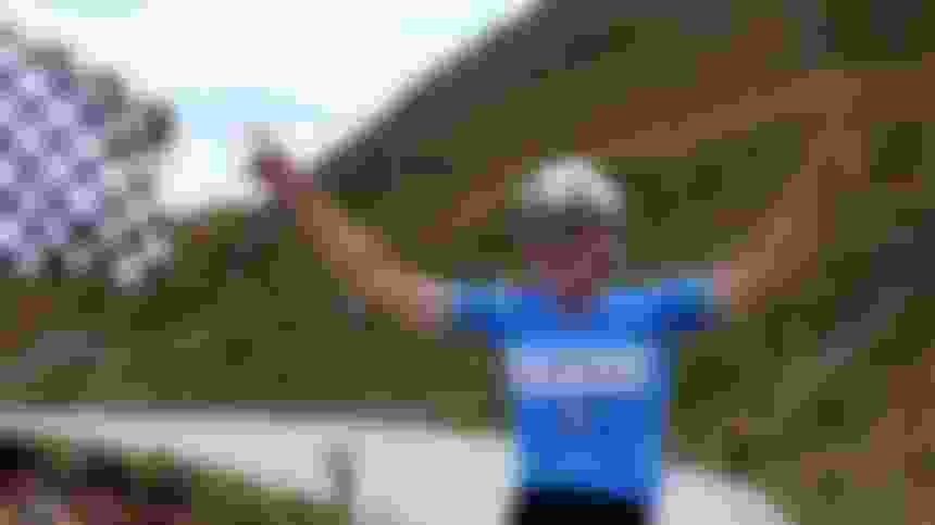Michael Vink célèbre une victoire d'étape au Tour of Southland 2018